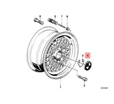 BMW Naafembleem 70mm (licht bollend)