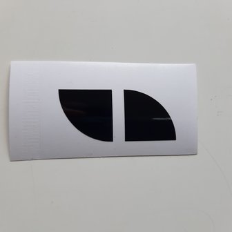 Stickerset velgembleem 64,5MM - glanszwart
