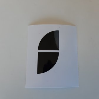 Stickerset stuurwiel embleem - glanszwart