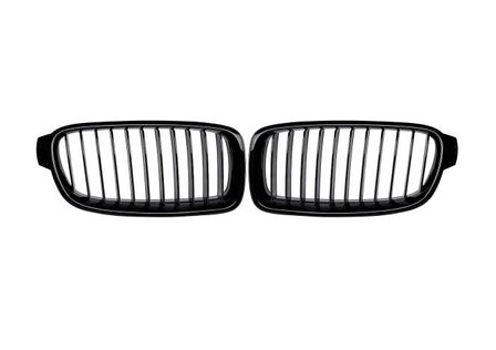 Grille hoogglans zwart met matte spijlen F30 F31