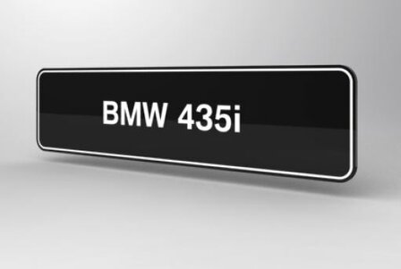 BMW 435i Showroomplaten