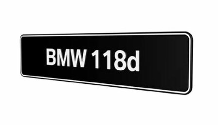 BMW 118d Showroomplaten