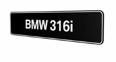 BMW 316i Showroomplaten