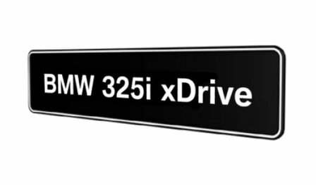 BMW 325i Xdrive Showroomplaten