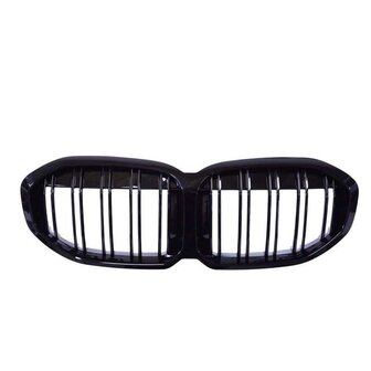 Grille hoogglans zwart, dubbelspaaks F40