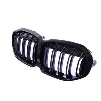 Grille hoogglans zwart, dubbelspaaks F40
