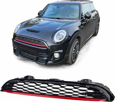 Grille Cooper S zwart met rood | MINI F54 F55 F56 F57