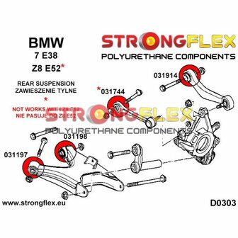 Strongflex achterste stuurarm rubber E38, E39, E6x, X5 E53- Yellow