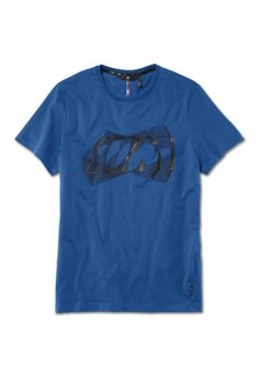 BMW M logo T-shirt blauw, Heren