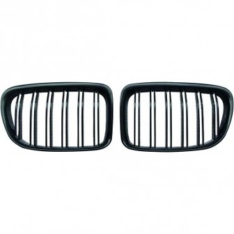 Dubbelspaak grille hoogglans zwart X1 E84