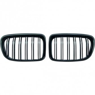 Dubbelspaak grille hoogglans zwart X1 E84