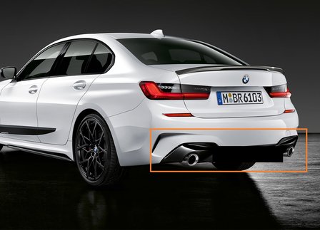 M Performance diffuser zwart - BMW G20