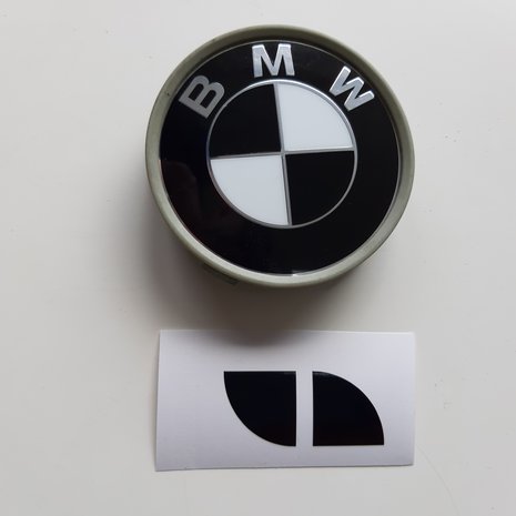 Stickerset velgembleem 64,5MM - glanszwart