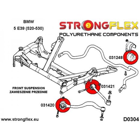 Strongflex draagarm rubber E39 - Red