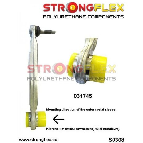 Strongflex achterste draagarm rubber E39, E6x, X5 E53- Yellow