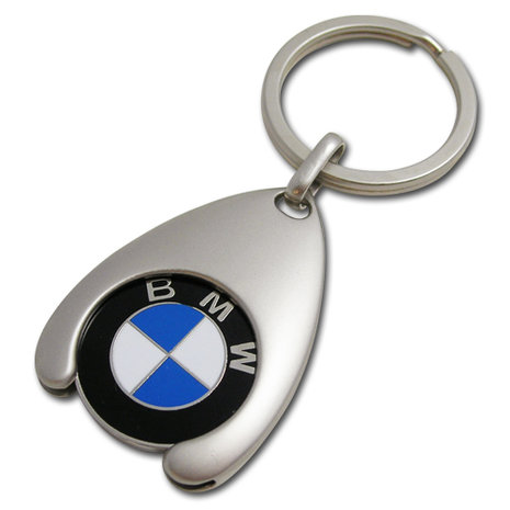 BMW logo sleutelhanger winkelwagen munt