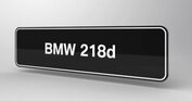 BMW 218d Showroomplaten